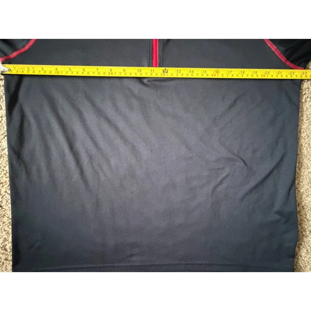 The North Face Pullover FlashDry 1/4 Quarter Zip Shirt Black Logo Large JBHS